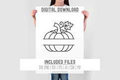 Pumpkin Split Monogram SVG | Fall Pumpkin Outline SVG Product Image 4