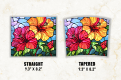 Stained Glass Hibiscus Flower Tumbler Wrap | 20 oz tumbler Product Image 2