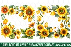 Floral bouquet spring Clipart, Watercolor Floral Clipart Product Image 1