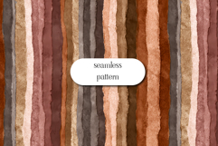 Watercolor Striped Seamless Pattern, Earth Tone Paper Product Image 1