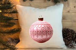 Pink Christmas Crochet Clipart, Christmas PNG Product Image 4