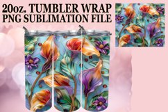 Shimmering Blossom 20oz Tumbler Wrap - Summer Style Product Image 1