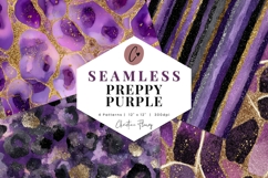 Seamless Preppy Purple Digital Paper Product Image 1