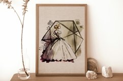 Vintage Watercolor Woman in Ballgown | 8 PNG | VOL 2 Product Image 4
