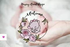 Nursery Round Design for Baby Girl - Super Cute Welcome Sign Product Image 4
