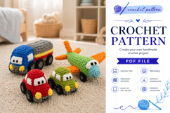 Car Plane and Truck Crochet Toy Pattern PDF Product Image 5