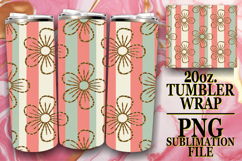 Gentle smiles 20oz tumbler wrap, Gold Flower Product Image 1