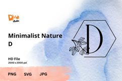 Minimalist Nature Monogram - Elegant Botanical Letter Design Product Image 1