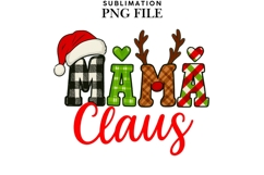 Mama Claus png design for T-shirts Product Image 1