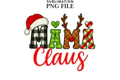 Mama Claus png design for T-shirts Product Image 1