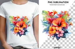 Tropical exotic flowers png design for T-shirts Product Image 4