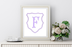 Watercolor Vintage Purple Alphabet Product Image 4