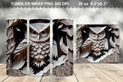3D Owl Tumbler Sublimation Bundle - 3D Owl Tumbler Wrap Product Image 5