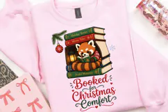 Christmas Red Panda PNG, Cozy Book Lover Christmas PNG, Read Product Image 5