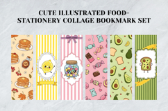 Cute Illustrated Food &amp; Stationery Collage Bookmark Set Product Image 4
