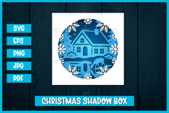 10 Christmas 3d paper cuts SVG I Christmas scene shadow box Product Image 5