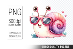 Cute Snail , Animal Sublimation Clipart PNG Product Image 1