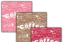 coffee digital papers, Coffee pattern, Coffee background Product Image 3