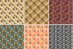 Retro Flower Power 70s Girl Digital Paper,Groovy Daisy Patte Product Image 4