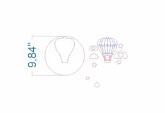 Air balloon Baby Name Sign SVG Laser cut file for Glowforge Product Image 4