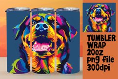 Eye-Catching Colorful Dog Tumbler Wrap 20oz Design Product Image 1