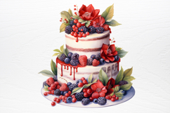 Christmas Cake Sublimation Clipart PNG Product Image 4