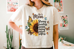 She is mom Sunflower PNG sublimation | Mother's Day PNG T-Sh Product Image 9