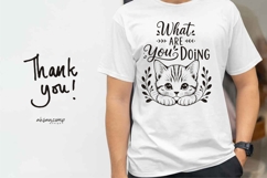 Cute Kitten Silhouette Quote SVG Product Image 4