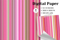Stripe Pattern Background Gift Wrap Wallpaper Digital Paper Product Image 1