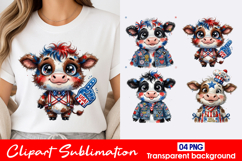 USA Cow Clipart PNG Product Image 1