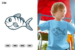 Fish SVG &amp; Clipart - Sea Animals Illustration Product Image 1