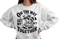Funny Raccoon and Turtle Quote Sublimation PNG Product Image 4
