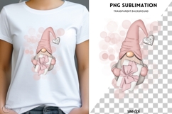 Valentine gnome png design for T-shirts Product Image 4