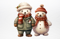 Christmas Teddy Bear Sublimation Clipart PNG Product Image 4