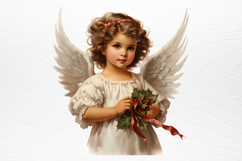 Christmas Angel Sublimation Clipart PNG Product Image 4