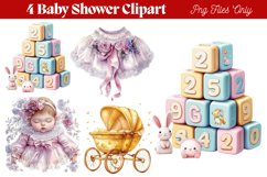 Baby Shower Clipart PNG Product Image 1