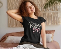 Risen PNG, Floral Christian Easter png, Coquette Jesus Shirt Product Image 2
