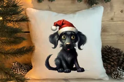 Funny Christmas Black Dog Clipart Sublimation, Christmas Dog Product Image 4