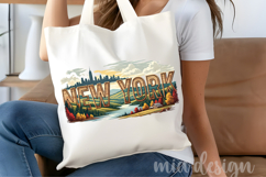 New York State PNG, Vintage NYC Skyline Sublimation Design Product Image 4
