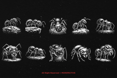 10 Bundle Dark Art Ant Insect Bugs Scary Death Skull Tattoo Product Image 6