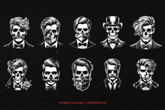 10 Bundle Dark Art Gentleman Skull Dead Man Tattoo Product Image 6