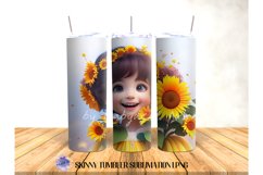 Girl and Woman Sunflower 20 OZ Tumbler Sublimation Design Product Image 4