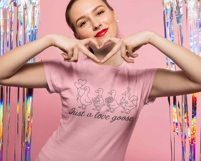 Just a love goose png, Valentine Goose png, Duck valentines Product Image 3
