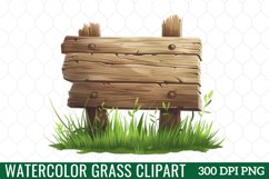 Watercolor Grass Clipart Product Image 1