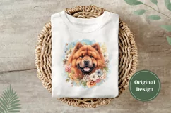 Watercolor Chow Chow Dog Illustration, Dog Sublimation PNG Product Image 4