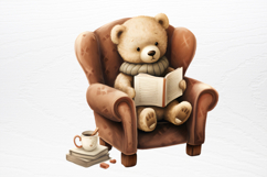Christmas Teddy Bear Sublimation Clipart PNG Product Image 4