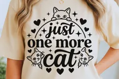Just One More Cat Svg, Funny Cat Mom Svg, Cat Lover Svg. Product Image 5