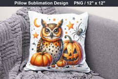 Halloween Owl - Halloween pillow Sublimation Design Product Image 5