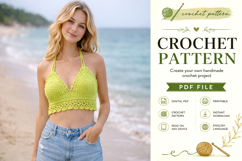 Scalloped Crochet Bralette Top Pattern PDF Product Image 2