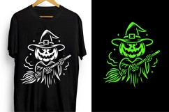 Halloween Pumpkin Witch Silhouette Illustration Product Image 4